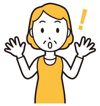  エプロンおばちゃん(黄)-085-バスト