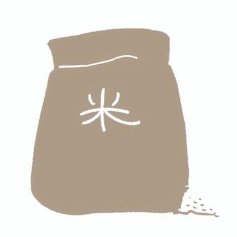 米袋のイラスト 米袋,食べ物,精米,かわいい,ゆるい,アイコン,イラストのイラスト素材