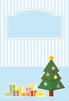 クリスマスカード、ツリーとプレゼント01 クリスマス,背景,クリスマスツリー,クリスマスオーナメント,クリスマスプレゼント,星,ツリー,オーナメント,プレゼント,冬のイラスト素材