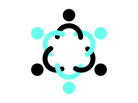 人 人,人の輪,協力,繋がり,コミュニケーションのイラスト素材