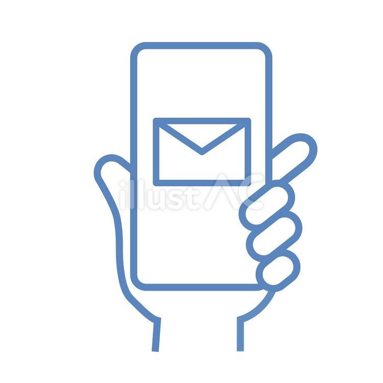 メール受信 メール,スマホ,モバイルのイラスト素材