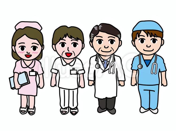 医療（1）医者と看護師 医療スタッフ,病院,医者のイラスト素材