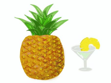 パイナップル パイナップル,ハワイ,果物,南国,スウィーツのイラスト素材