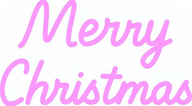 ピンク文字のメリークリスマスです。 ピンク文字のメリークリスマスです。 メリークリスマス,シンプル,文字,ローマ字,英語,丸文字,おしゃれ,ピンクのイラスト素材