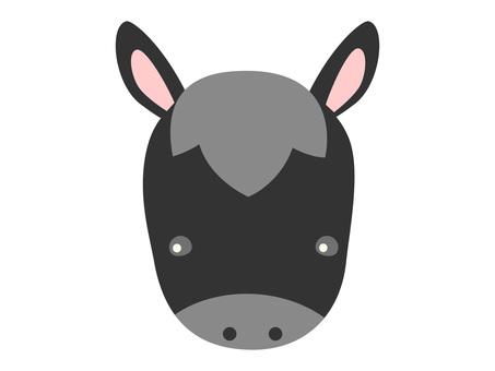 馬の顔アイコン2 馬の顔アイコン2 馬,顔,アイコン,動物,シンプル,ベクター,干支,馬の顔,子馬,仔馬のイラスト素材