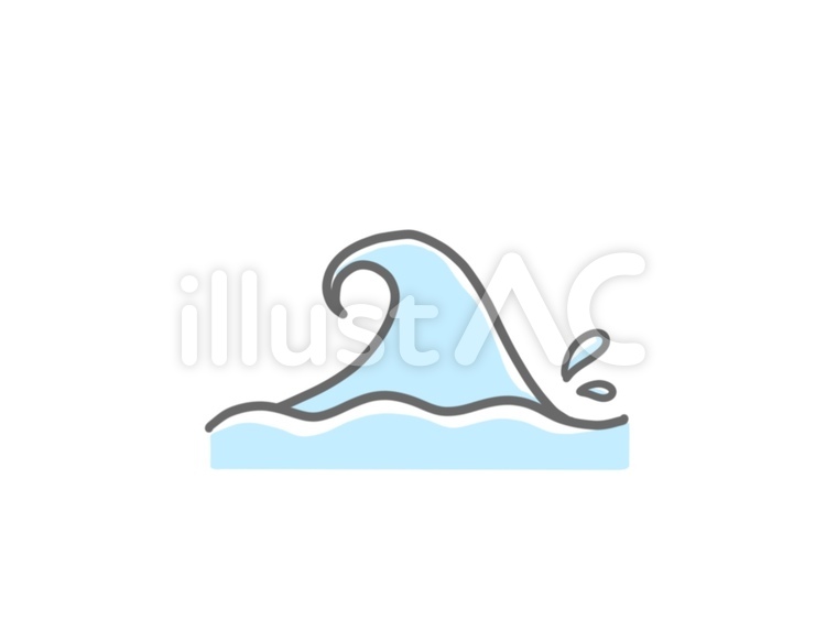 波 波,海,水のイラスト素材