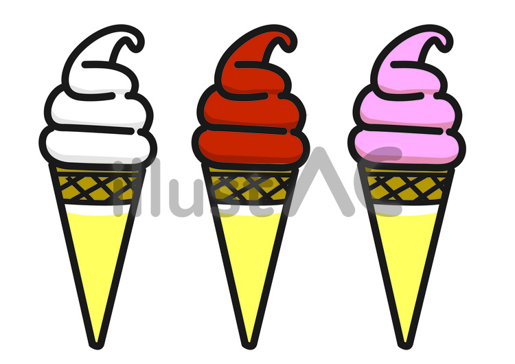 ソフトクリーム ソフトクリーム,アイスクリーム,おやつのイラスト素材