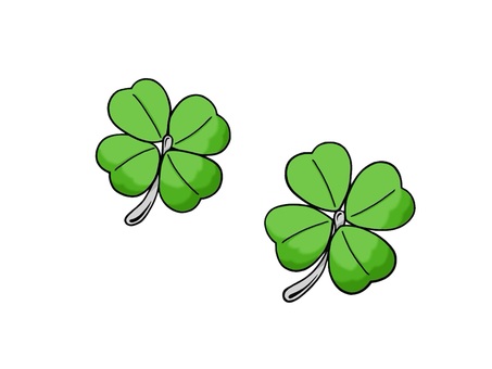 四つ葉のクローバー(シロツメクサ) 四つ葉,シロツメクサ,クローバー,アクセサリー,葉っぱ,四つ葉のクローバー,幸運,ラッキー,雑草,キュートのイラスト素材