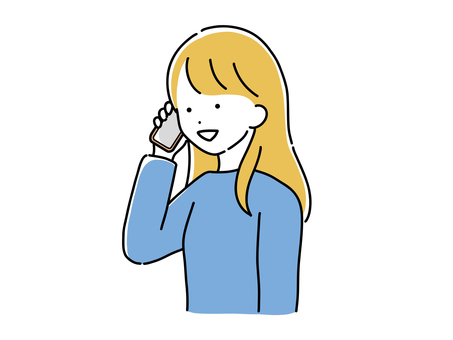 woman calling on smartphone, , JPG and PNG