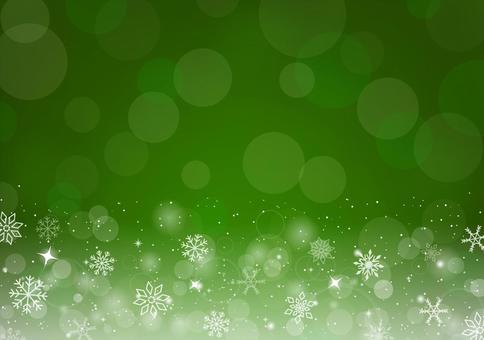 キラキラな雪の背景 クリスマス,背景,キラキラ,雪,緑色,玉ボケ,アブストラクト,冬,フレーム,チラシのイラスト素材