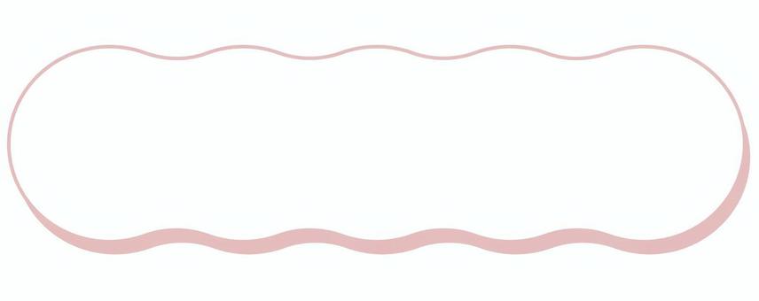 立体的で抽象的な大人かわいいフレーム フレーム,形,抽象的,波型,ピンク,白,かわいい,おしゃれ,曲線,立体のイラスト素材