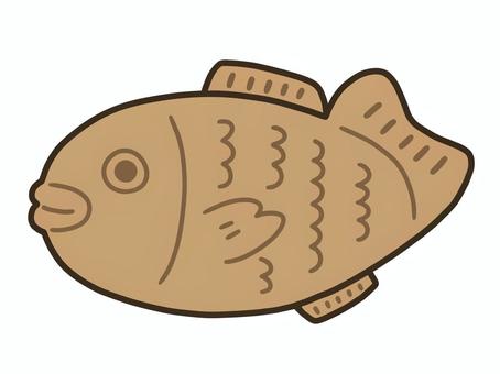 たい焼き たい焼き,和菓子,甘いもの,食べ物,ゆるい,かわいい,ゆるかわいい,手描き,イラストのイラスト素材