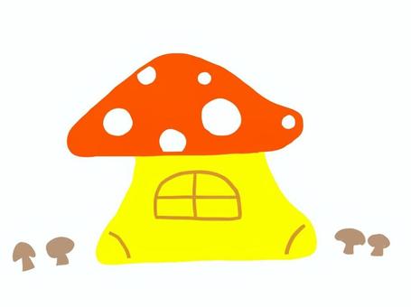 Mushroom House, JPG Mushroom House, mushroom, house, red, JPG