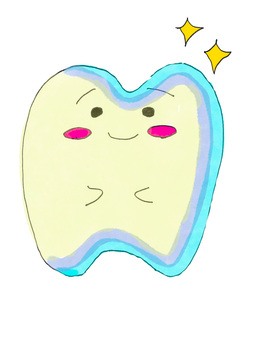 きれいな歯 歯,デンタル,歯科,オーラルケア,キャラクター,清潔,健康,水彩風,可愛い,医療のイラスト素材