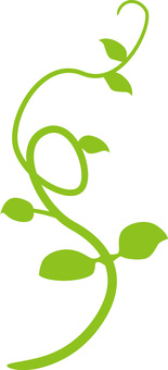 成長のびる　 成長,のびる,芽,葉,植物,つる,うねる,シンプルのイラスト素材