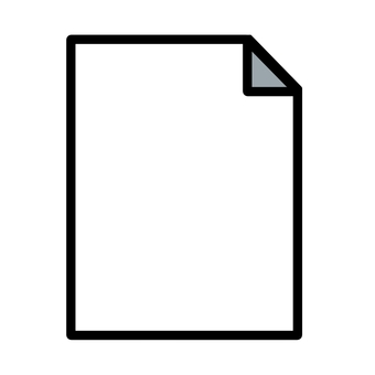 書類　白紙　ドッグイヤー 書類,白紙,紙,メモ,シンプル,ビジネス,素材,単品,1枚,背景透過のイラスト素材
