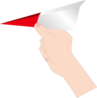 紙飛行機持つ 紙飛行機,持つ,手,遊び,シンプルのイラスト素材