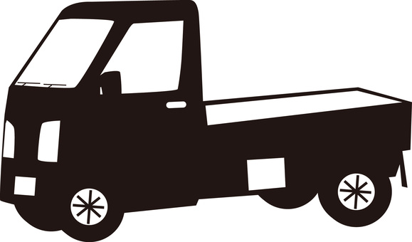 軽トラ　　 軽トラ,荷台,便利,車両,車体,横向き,シルエットのイラスト素材