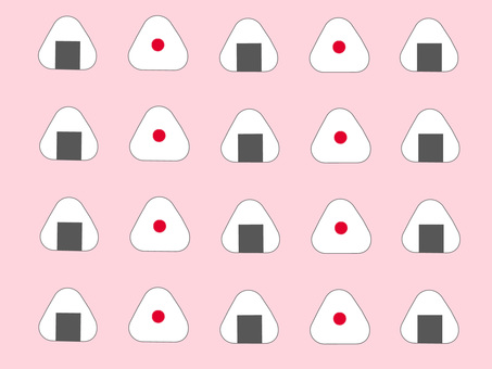 おにぎり柄 おにぎり,食べ物,塩にぎり,海苔おにぎり,お米,ご飯,料理,シンプル,アイコン,おにぎり柄のイラスト素材