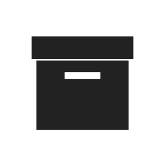 収納マーク（黒） 収納,アイコン,箱,ボックス,保管,管理,黒,シンプル,イラスト,uiデザインのイラスト素材