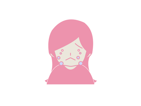 Female icon sad appearance, , JPG and PNG