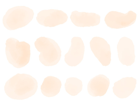 水彩のゆるいフレームオレンジ（丸モチーフ 水彩,まる,形,いびつ,タイトルフレーム,ゆるい,あしらい,手描き,アクセント,模様のイラスト素材