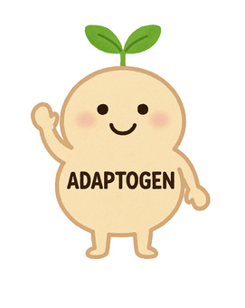 アダプトゲン アダプトゲン,ストレス,霊芝,ハーブ,生薬のイラスト素材