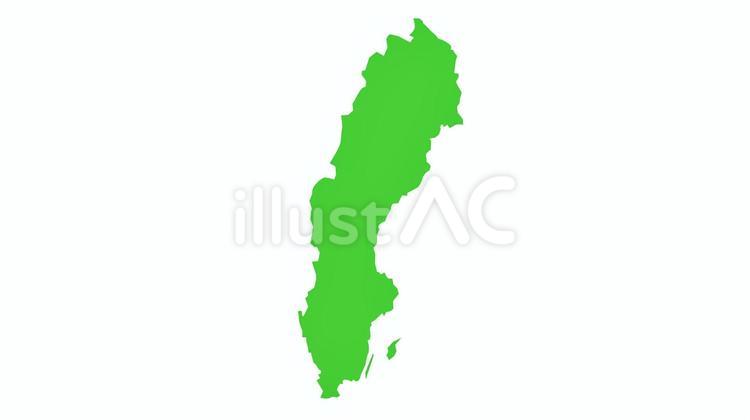 世界地図　スウェーデン スウェーデン,地図,世界のイラスト素材
