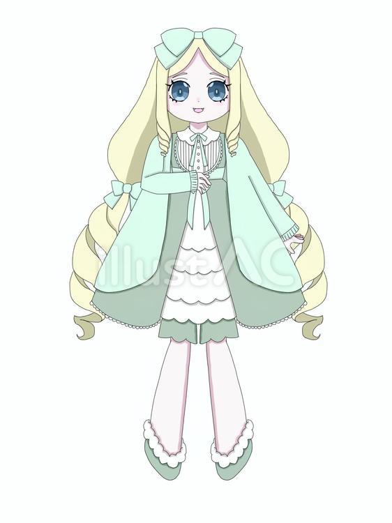 パジャマ姿のお嬢様 パジャマ,お嬢様,金髪のイラスト素材