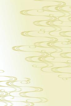 カーキの流水紋の和風のハガキサイズの背景 カーキの流水紋の和風のハガキサイズの背景 背景,和風,和柄,流水紋,カーキ,グラデーション,年賀状,日本,伝統,和モダンのイラスト素材