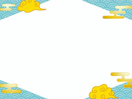 正月和風和柄年賀状