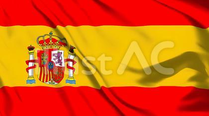 スペインの国旗がはためいています。