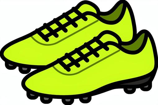 黄色のスパイクシューズです。 シューズ,シンプル,スパイク,スポーツ,運動靴,グッズ,グラウンド,黄色のイラスト素材
