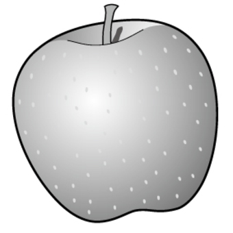 Illustration, apple, pomme, une pomme, 