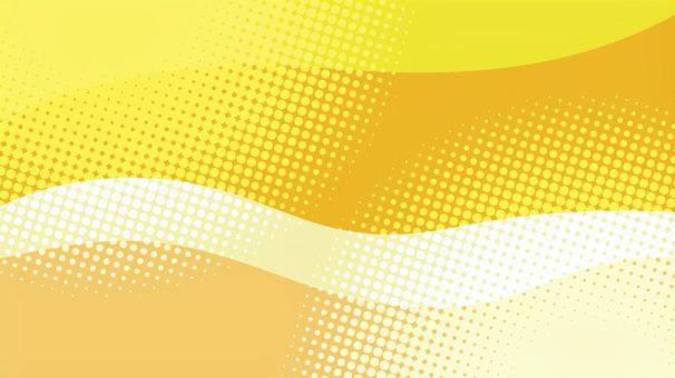 黄色のドットと波の背景 黄色,ドット,波,背景,壁紙,暖色のイラスト素材
