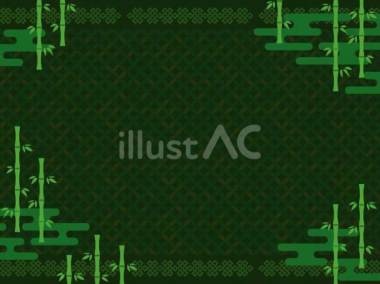 竹　フレーム背景5 飾り枠,枠,フレームのイラスト素材