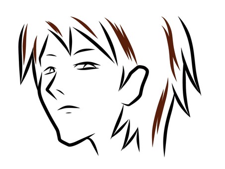 イケメン男性 イケメン,ハンサム,男性,男前,手書き,シンプル,イラスト,商用フリー,フリー素材,挿絵のイラスト素材