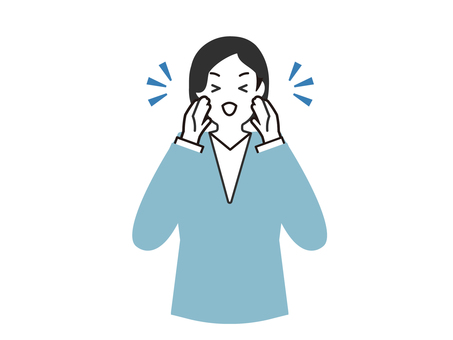 A woman in a suit calling out (dull color), JPG, PNG and AI A woman in a suit calling out (dull color), voice calling, to call, notice, JPG, PNG and AI