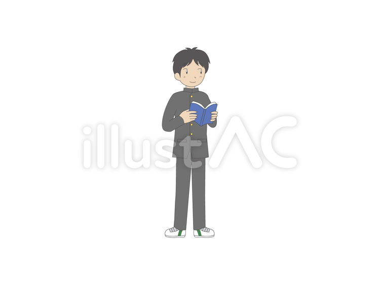 男子高校生 男子,高校生,制服のイラスト素材