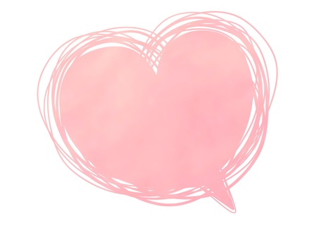 もじゃもじゃハートの吹き出し(ピンク色) もじゃもじゃハートの吹き出し(ピンク色) ハート,吹き出し,もじゃもじゃ,ピンク色,シンプル,かわいい,手書き,手描き,素材のイラスト素材