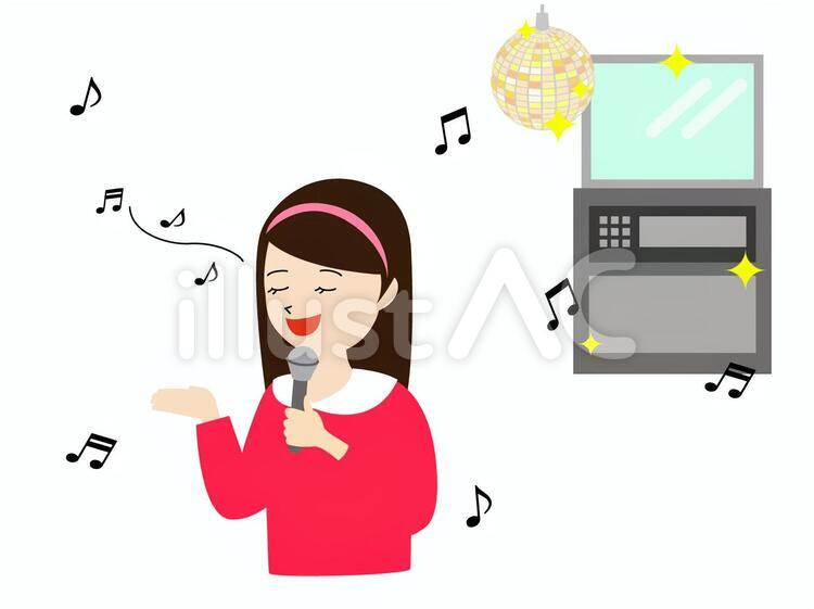 カラオケをする女の子イラスト No 無料イラストなら イラストac