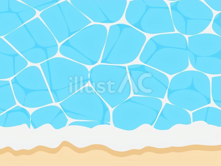 上から見た海と砂浜の背景 海,水面,海面のイラスト素材
