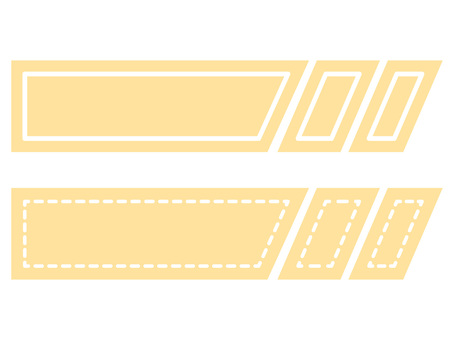 Illustration, four corners, diagonal, split, 