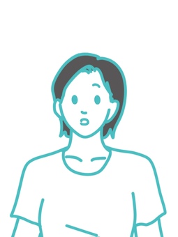 ポカンと口を開ける女性 女性,ポカン,口,開ける,気づく,かわいい,おっとり,10代,20代,若いのイラスト素材