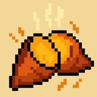 焼き芋　ドット絵 ドット絵,ピクセルアート,ドット,焼き芋,秋の味覚,食べ物アイコン,芋,サツマイモのイラスト素材