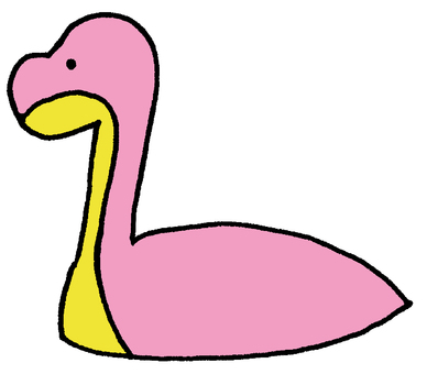 ピンクのドラゴン ドラゴン,竜,ピンク,未確認生物,首長竜,怪獣,怪物,恐竜,探検,メルヘンのイラスト素材