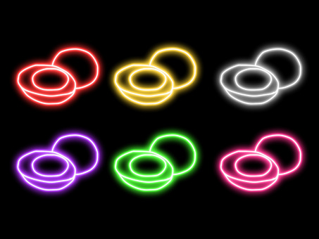 ネオンのゆで卵 ゆで卵,卵,煮抜き,半熟,料理,おかず,温泉卵,黄身,白身,タンパク質のイラスト素材