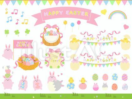 イースターのかわいいイラストセット