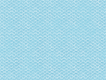 和柄背景【青海波2】水彩風 和,柄,背景,パターン,手描き,水彩,和風,青海波,薄藍色,模様のイラスト素材