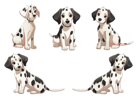 Dalmatian illustration 2, dalmatian, dog, puppy, JPG, PNG and EPS